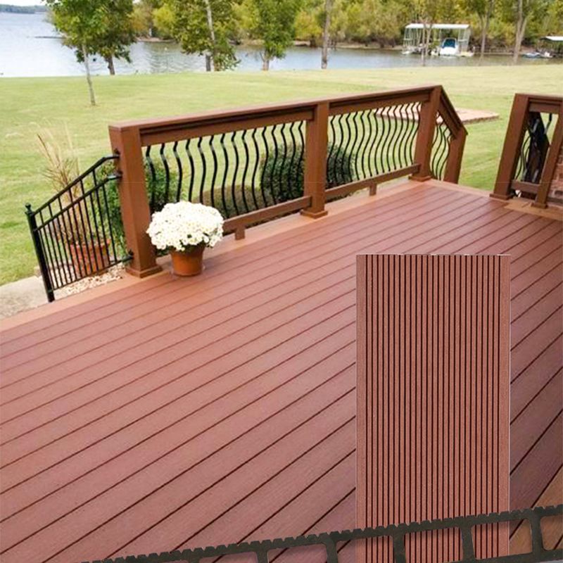 Tradition Water Resistant Floor Tile Smooth Click Lock Engineered Wood for Patio Garden