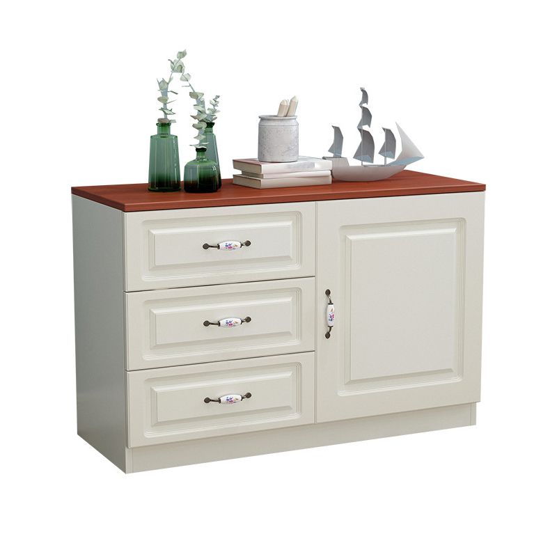 Modern White Accent Chest with Drawers 15.74" Wide Side Cabinet