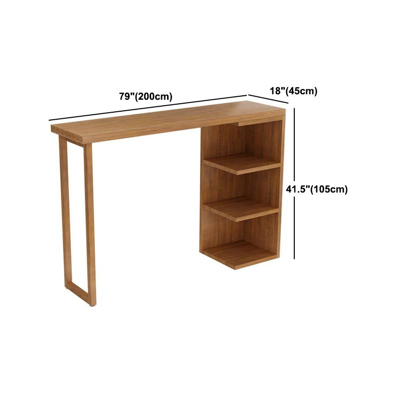 Glam 1/2/3 Pieces Bar Table Set Rectangle Wooden Bar Table with Bar Stool