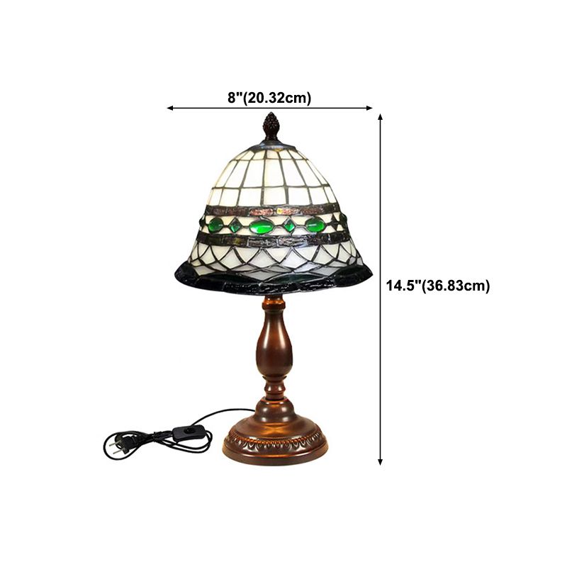Glass Geometric Night Table Lamps Tiffany Style 1 Light Table Lamp