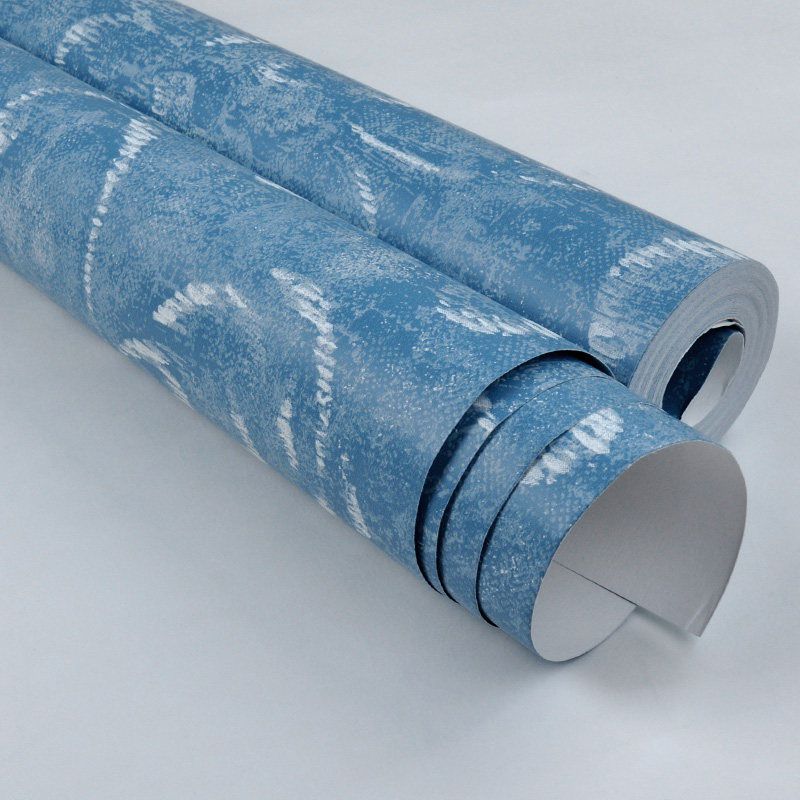 Stain-Resistant Flower Wall Decor Non-Woven Fabric Rural Wallpaper for Bedroom, Non-Pasted