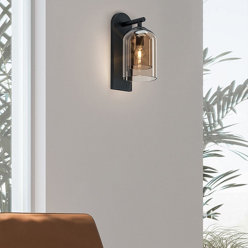 1-Licht-Halbzylinder Wandleuchte modern