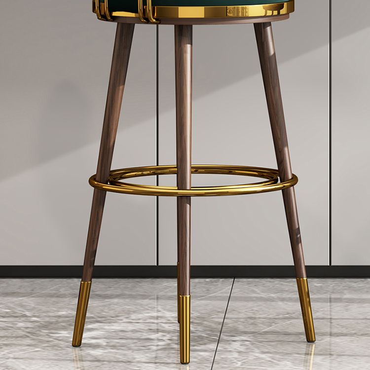 Glam Upholstered Bar Stool Glam Backrest Counter Stool for Bristol