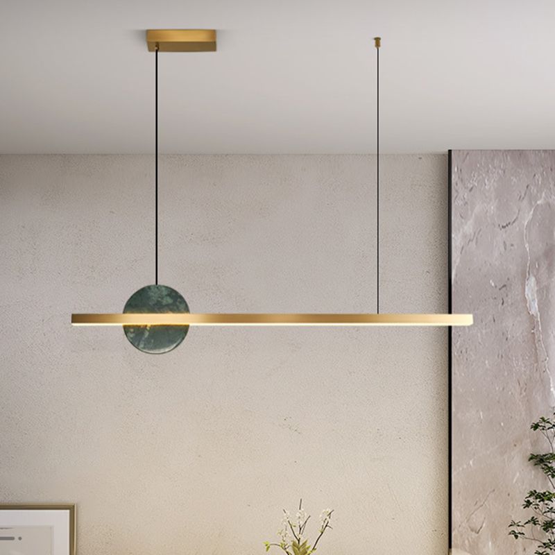 Simple Hanging Island Light Marble LED Hanging Lighting Fixture for Sitting Room
