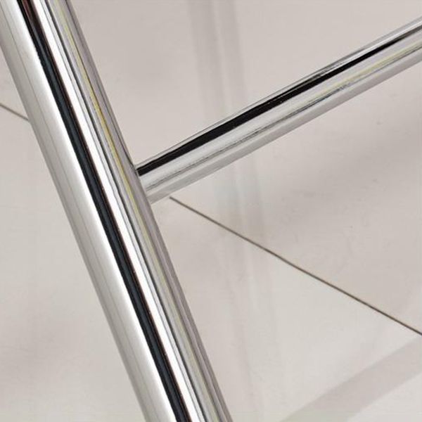 Silla lateral contemporánea de metal, tapicería sin brazos para el hogar, respaldo abierto, silla lateral de comedor