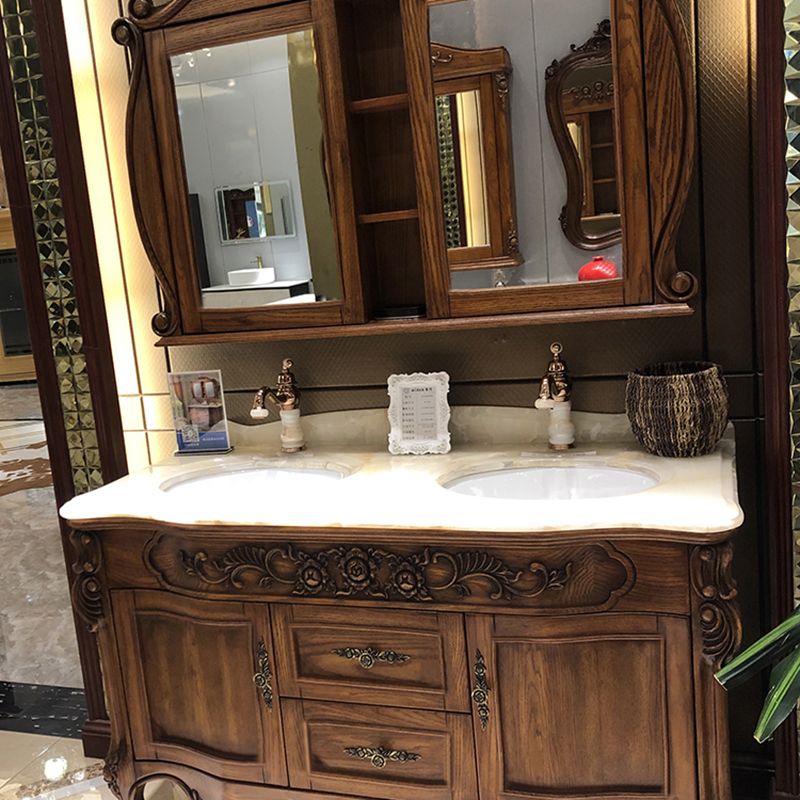 Traditional Bathroom Vanity Solid Wood Mirror Included Bathroom Vanity Cabinet
