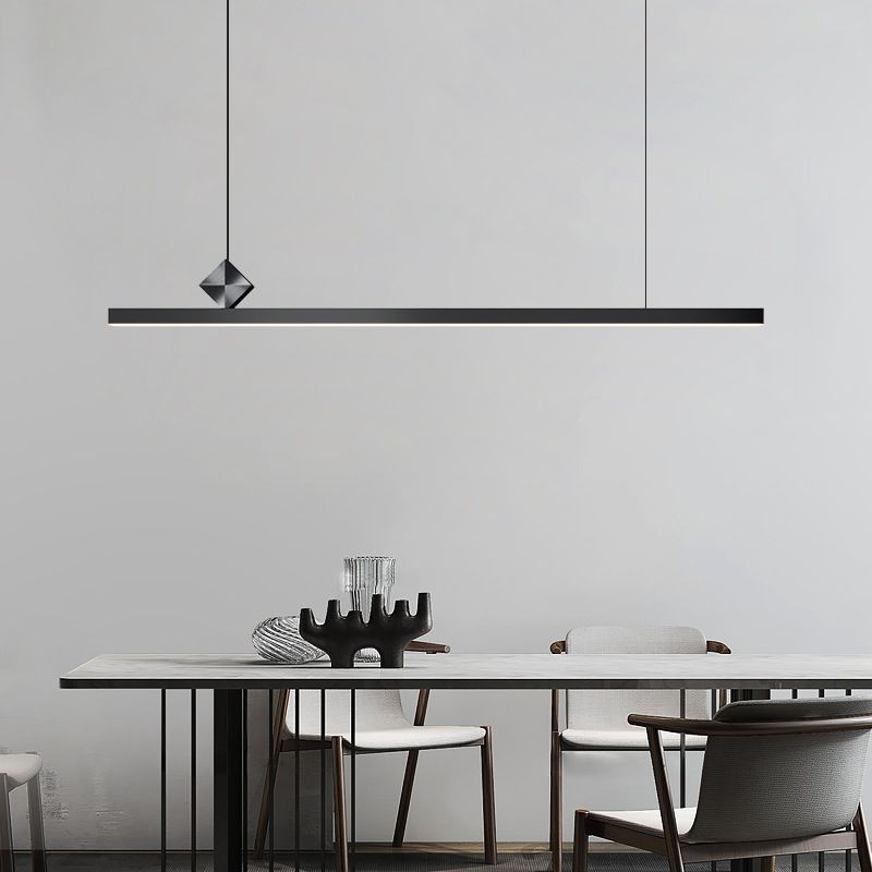 Luci del lampadario a LED LED LINEAR BLACI LAMIO DI METTAGLIE MODERNA MODERNA PER LAMA PASSAGGIO