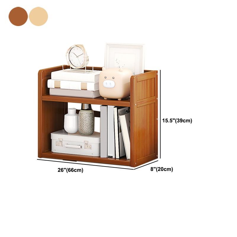 Standard Contemporary Shelf Bookcase Bamboo Open Bookcase for Office