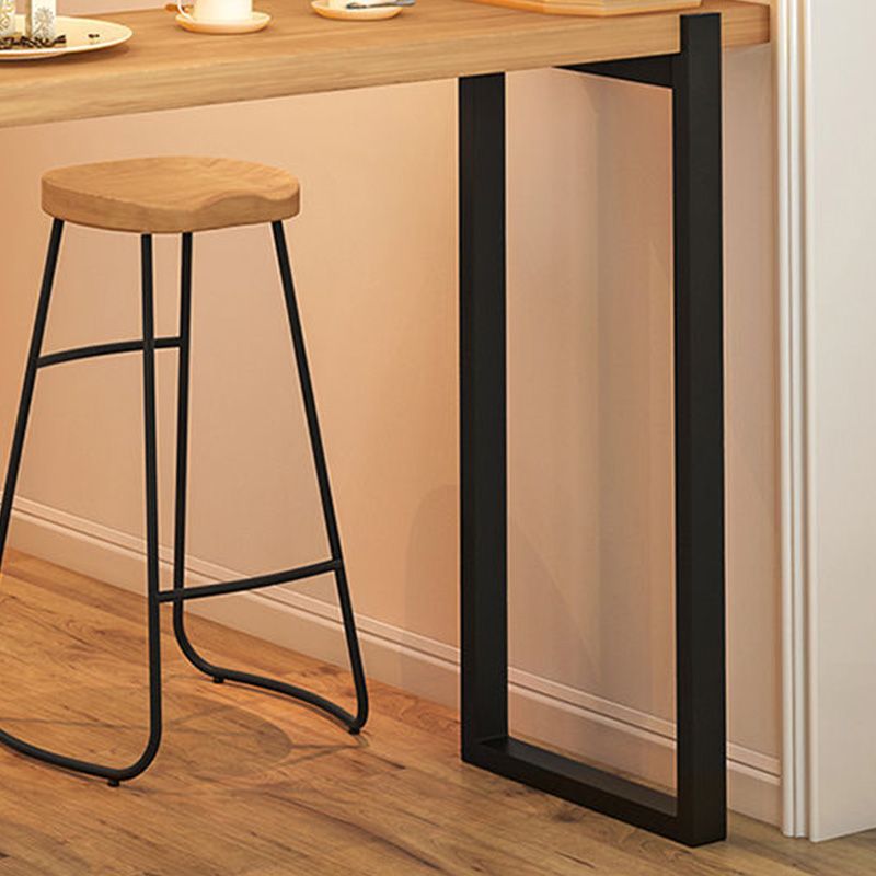 Modern Bar Height Table Solid Wood Top Bistro Bar Table for Patio Use