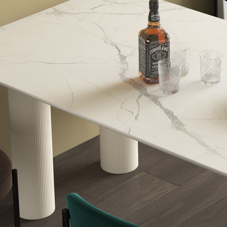Contemporary 3-foot Dining Table Stone Dining Room Furniture for Home