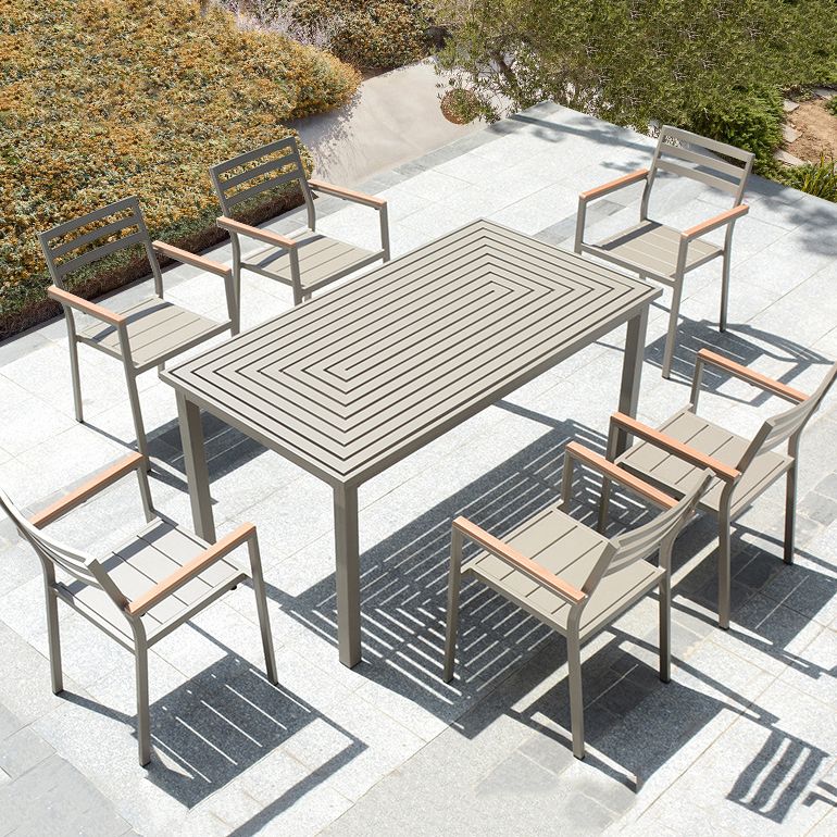 Modern Dining Set 1/4/5/7 Pieces Reclaimed Wood Dining Table Set for Outdoor