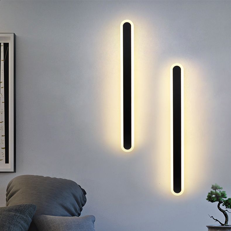 Metal Linear Shape Wall Light Modern 1-Light Wall Mount Fixtures