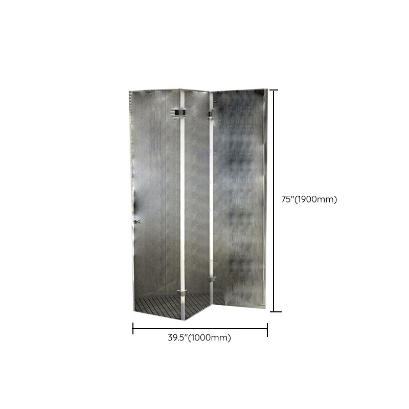 Semi Frameless Folding Shower Screen Clear Glass Shower Screen