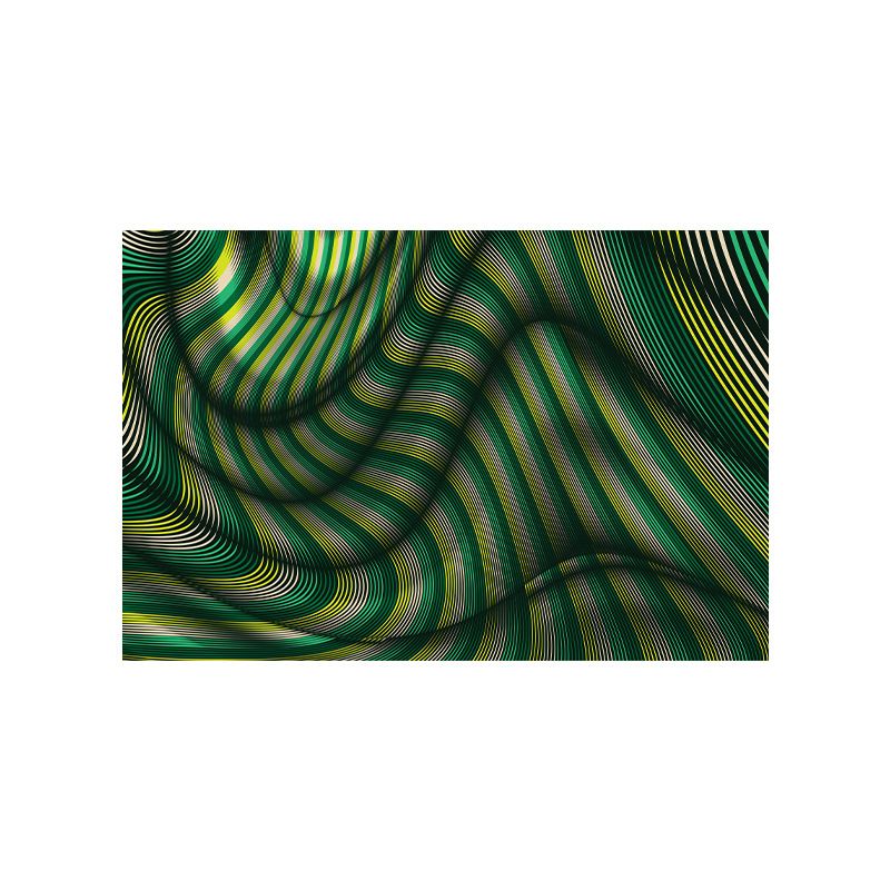 Brown Modern Rug Polyester Abstract Striped Rug Washable Rug for Home Decor