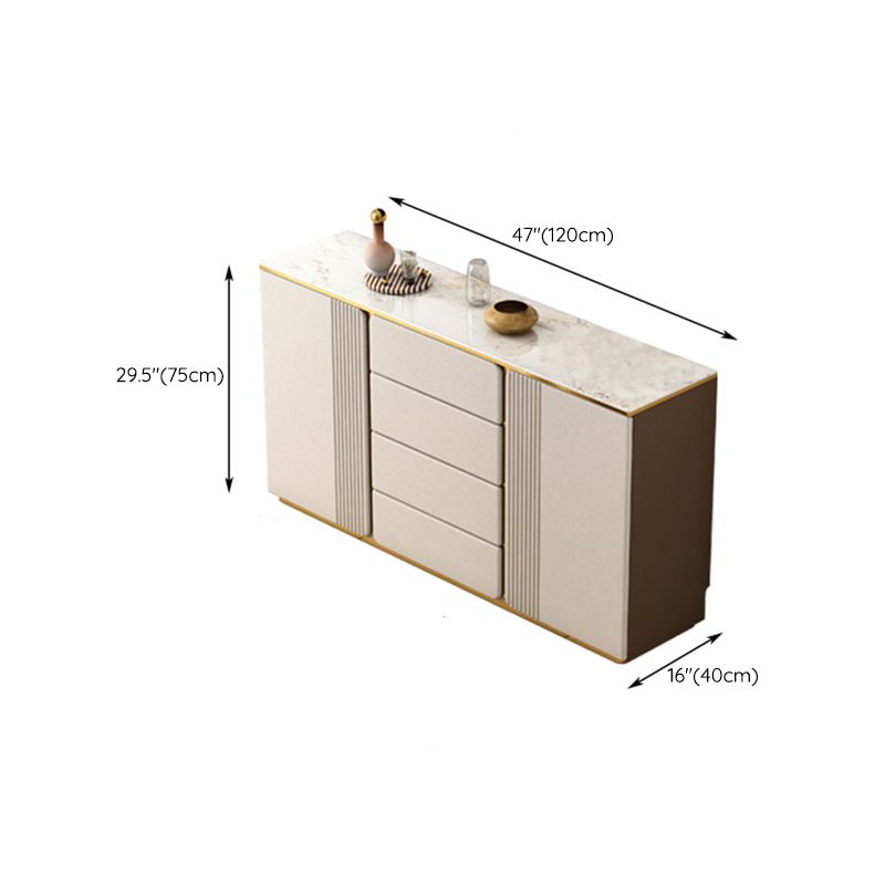 Classic Glam Storage Chest Dresser Stone Dresser with Drawers