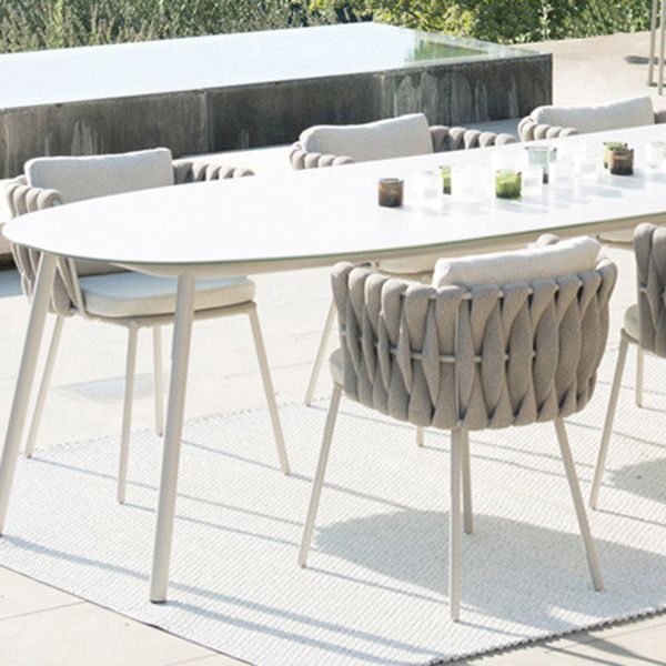 Modern Metal Base Dining Table Set 1/3/7 Pieces Dining Table Set for Outdoor