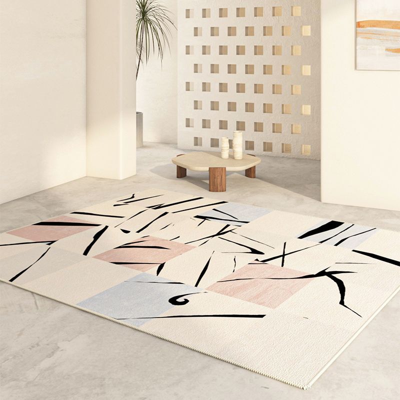 Industrial Rust Pattern Rug Polyester Indoor Carpet Non-Slip Backing Area Rug for Living Room
