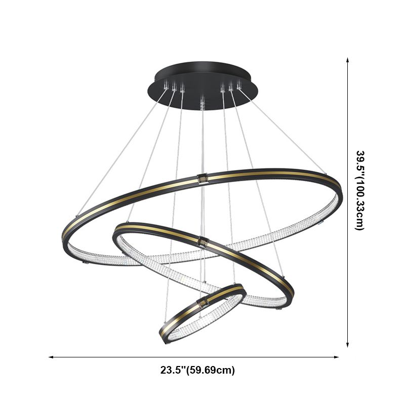 Multi-Tier Chandelier Light Fixture Modern Simplicity Acrylic Pendant Lighting for Restaurant