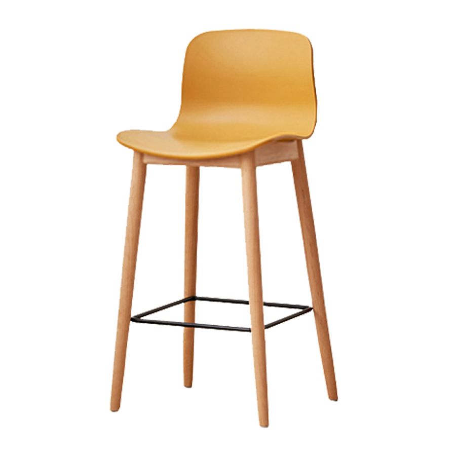 Modern Style Plastic Bar-stool Wooden Counter Bar Stool for Home