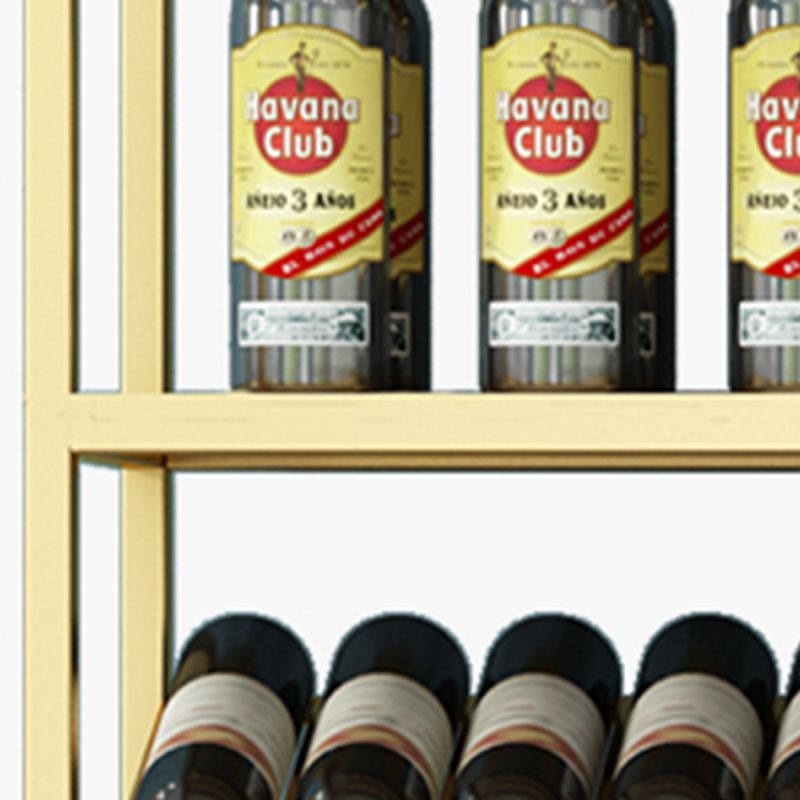 Industrial Iron Bottle Wine Rack Simple Floor Bottle Holder with Wine Storage