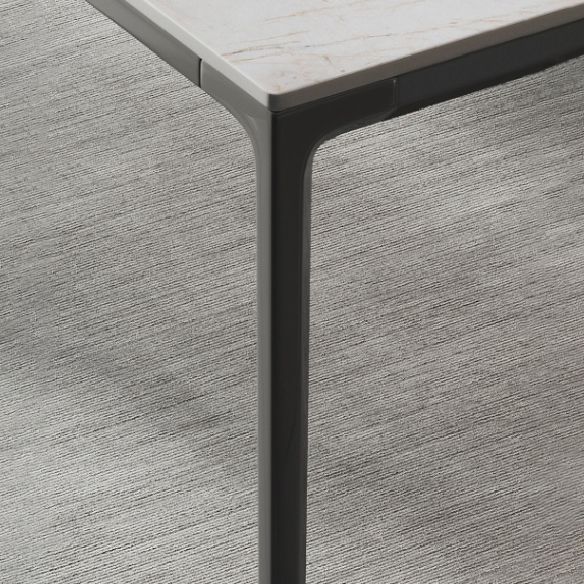 Minimalist White Brown Rectangle Shape Dining Set Kitchen Standard Dining Set with 4 Legs Table