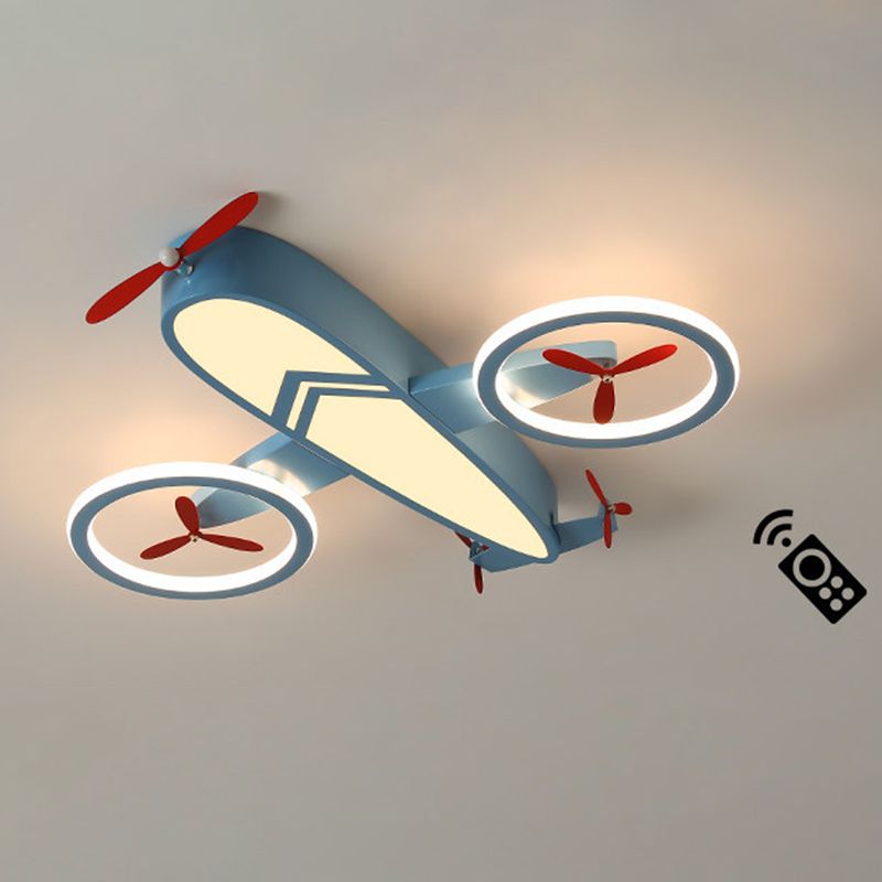 Avion encastré luminaire dessin animé métallique enfants chambre LED plafonnier