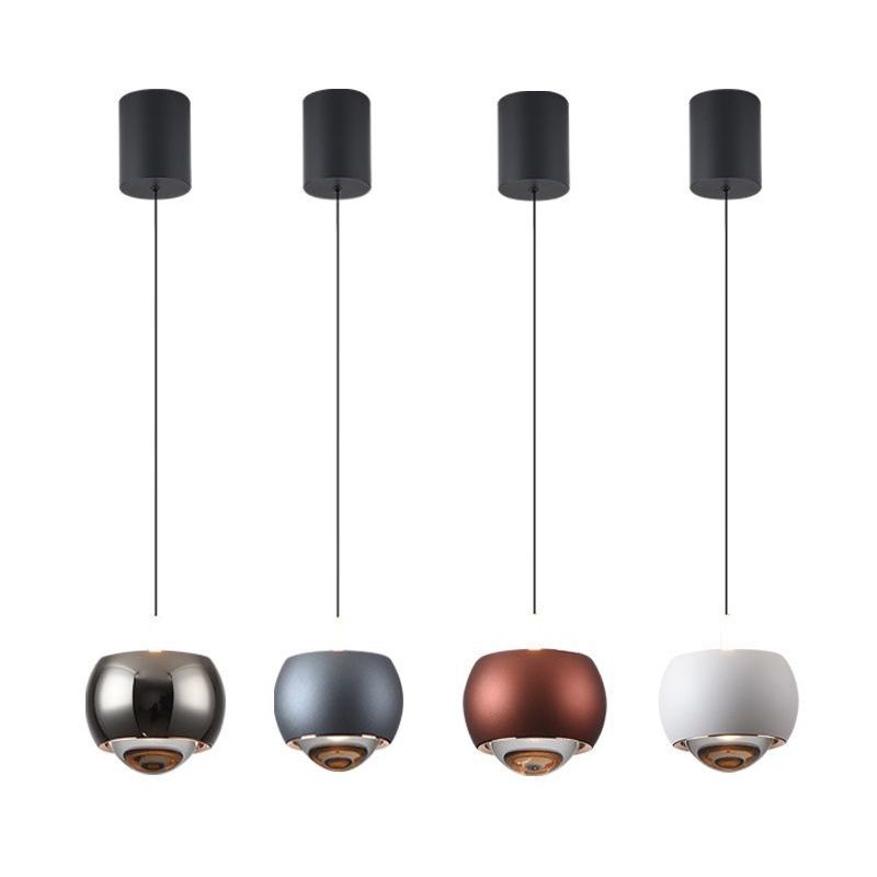 Round Metal Hanging Pendant Light Nordic LED Suspension Pendant Light