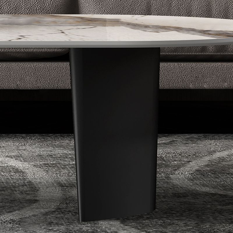 No Distressing Coffee Table Modern 2 Legs Free-Form Single Coffee Table