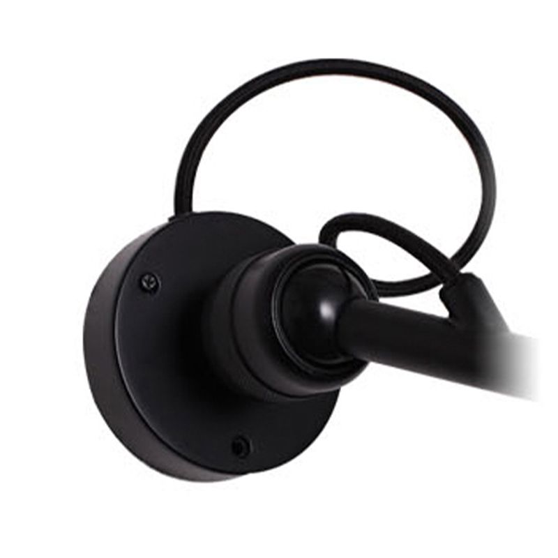 Bowl Shade Swing Arm Wall Lighting Modern Style Metal 1 Light Sconce Lamp in Black