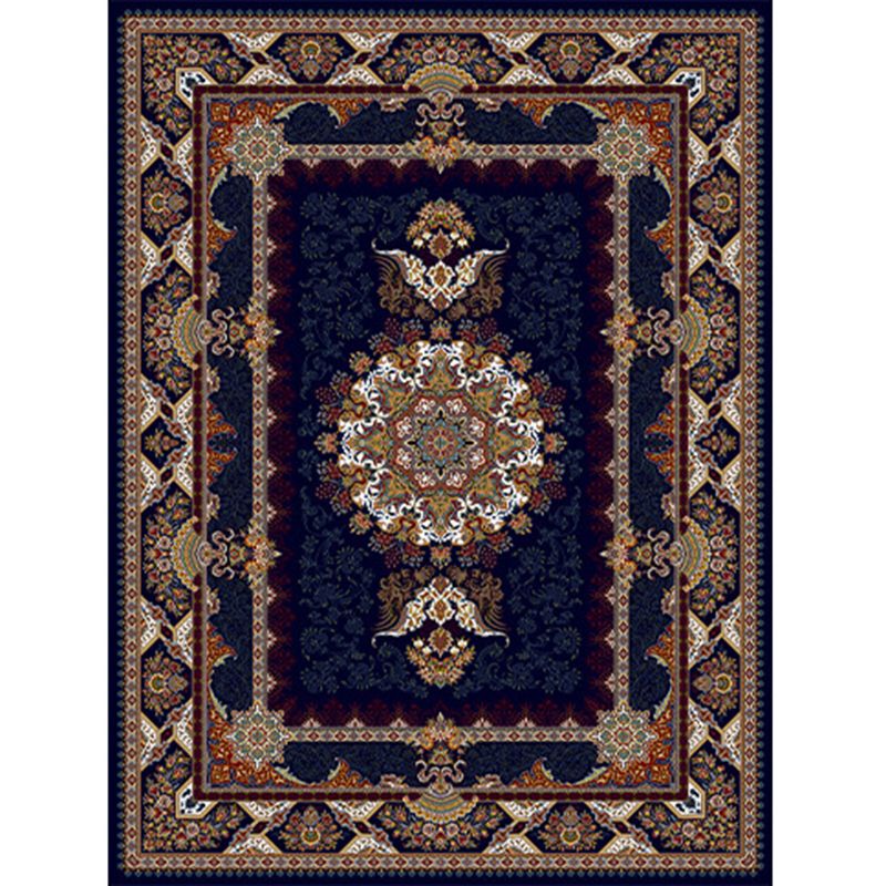 Traditional Persian Area Rug Glam Floral Printed Carpet Stain Resistant Carpet for Home Decor