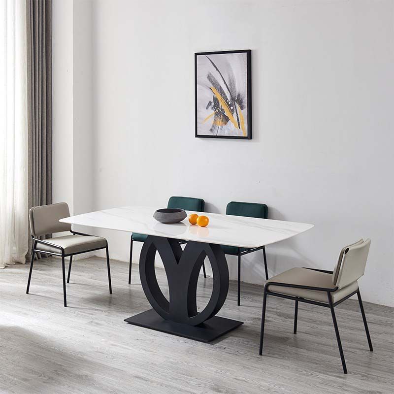 Upholstered Dining Chairs Armless Faux Leather Kitchen Dining Side Chair