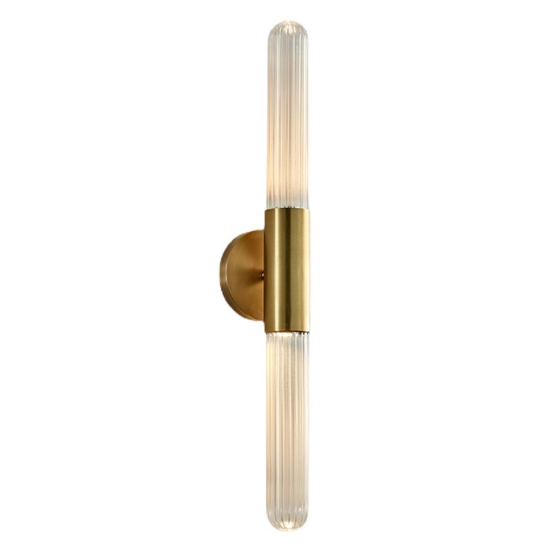 Media de mediados de siglo de lujo cilíndrico arriba y abajo de lámpara montada en la pared de vaso 2 luces de luz de luz aplastante