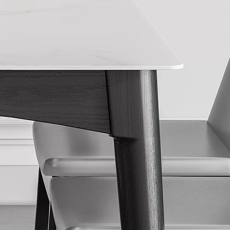 Medieval Modern Sintered Stone Top Dining Table Rectangle Table with 4 Legs