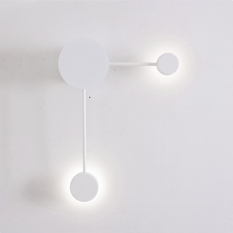 Black/White Sputnik Wall Sconce Light Fixture Modern LED 2/3/6 Lights Acrylic Wall Lamp in Warm/White Light