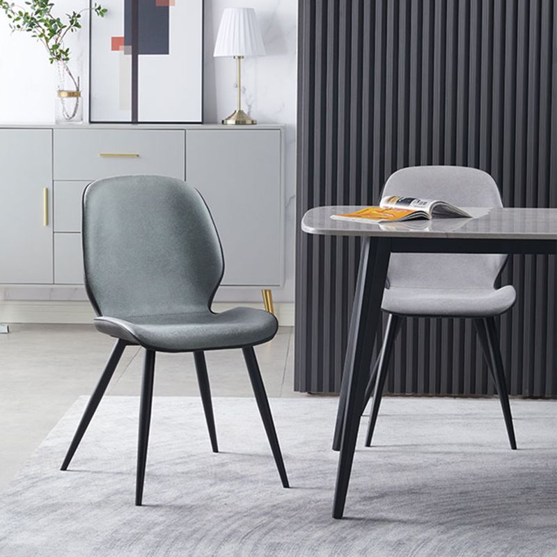 Silla de comedor de metal moderno Silla lateral con respaldo para uso en restaurantes