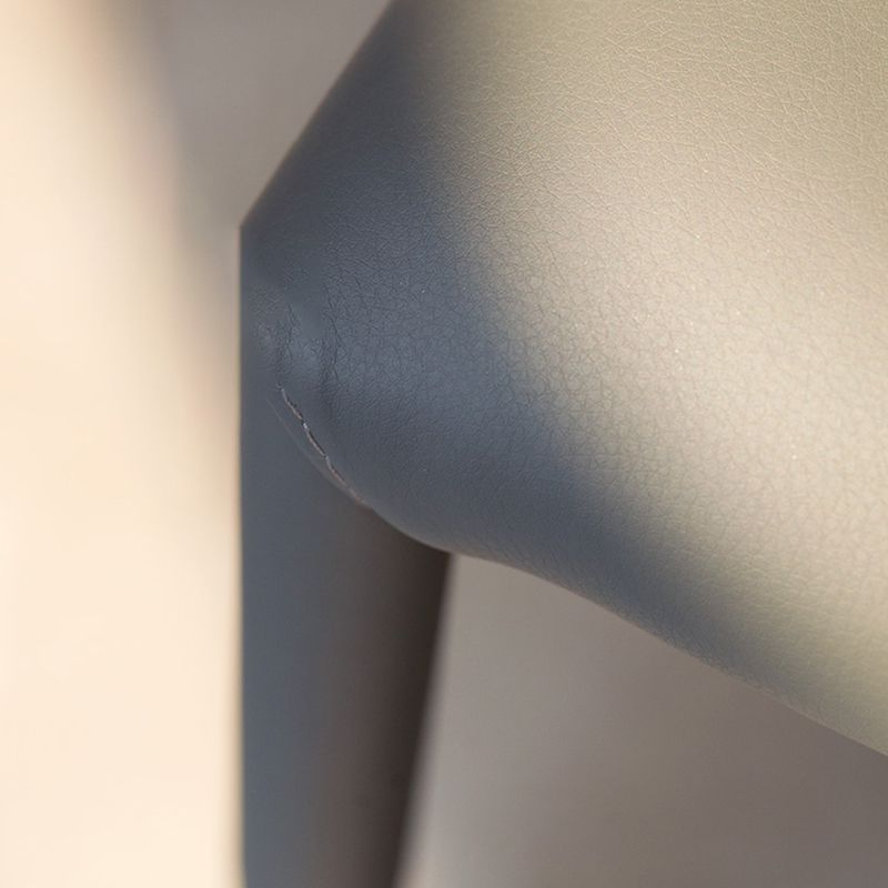 Silla lateral de cuero estilo diseñador, acabado mate, silla de comedor con respaldo (juego de 4)
