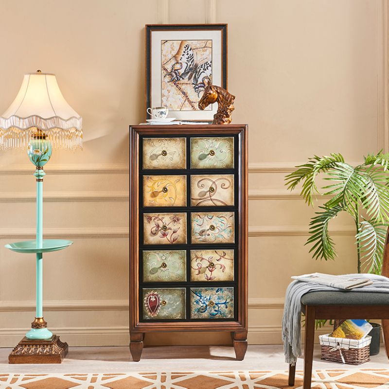 Mid-century Modern 16.14"Wide Accent Chest, Wooden Rectangle Side Cabinet
