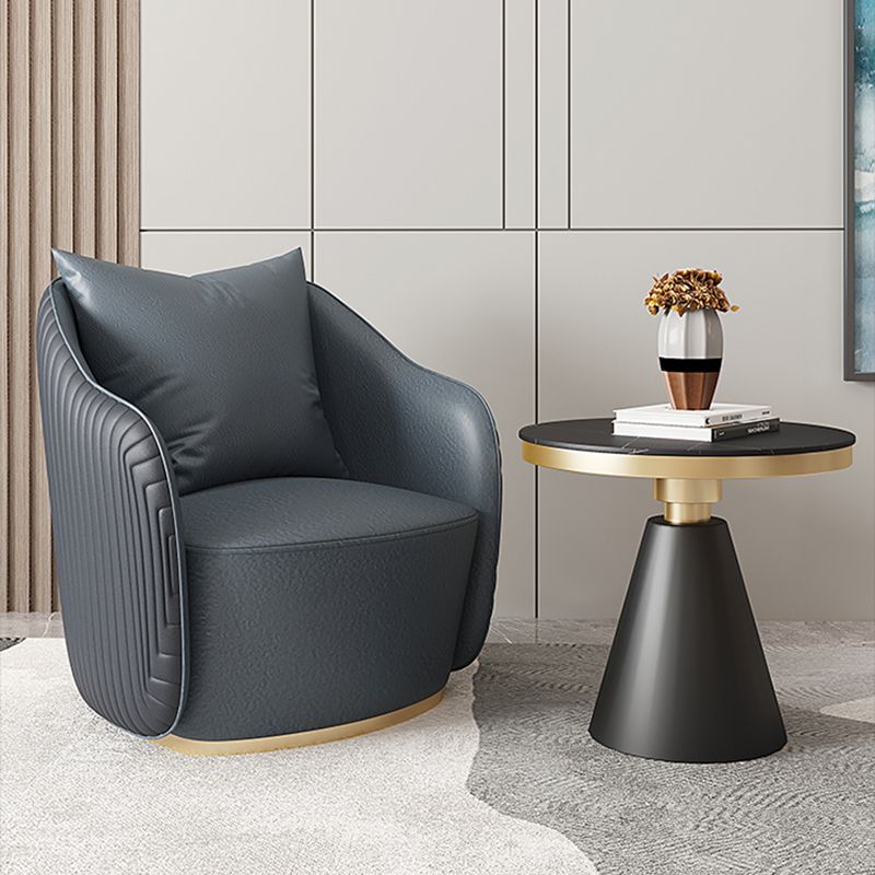 Contemporary Accent Armchair Modern Arms Included Barrel Accent Chair