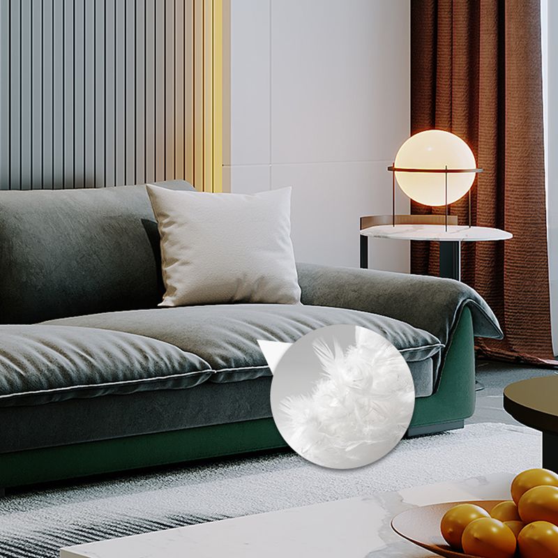 Contemporary Stationary Fabric Living Room Flared Arm Pillows Seating