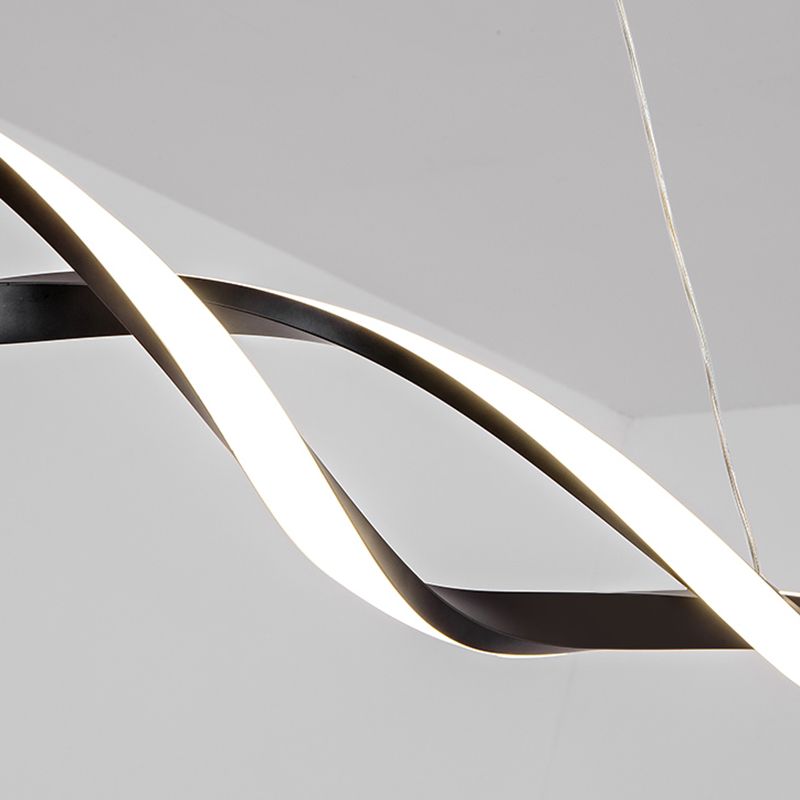 Modern Linear Chandelier Lights LED Island Pendant Lighting for Living Room Dining Room