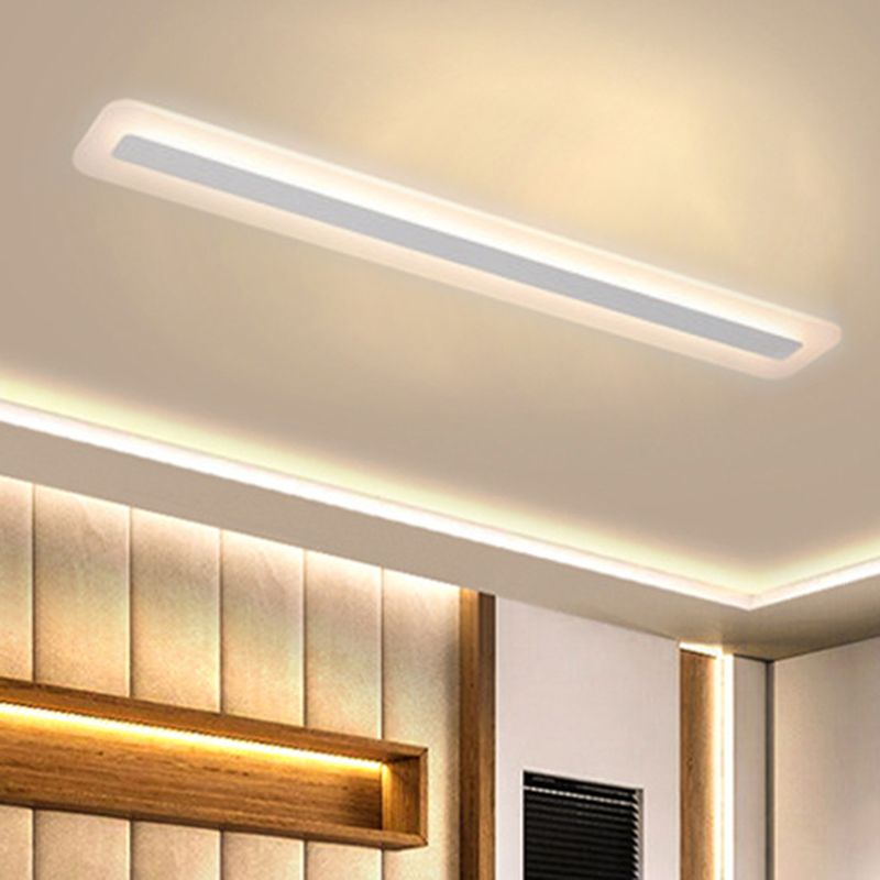 16"/23"/31.5" Wide Linear Reception Flushmount Acrylic LED Modern Ceiling Light Fixture in Warm/White Light