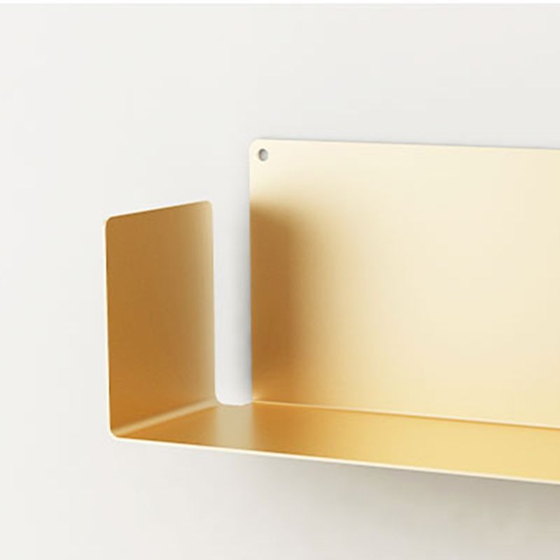 Contemporary Floating Bookcase Metal Closed Back Bookshelf with Shelves