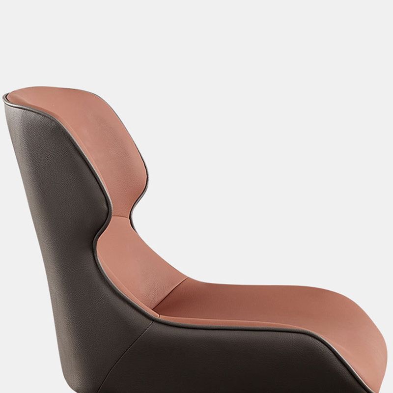 Silla lateral de cuero contemporánea para restaurante, acabado mate, silla de comedor con respaldo
