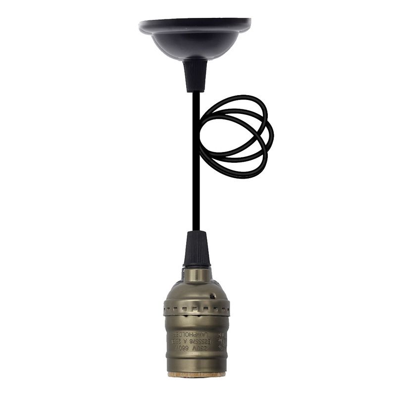 Vintage Single Bulb Hanging Light Metal Lamp Holder Industrial Style Lighting Fixture for Restaurant