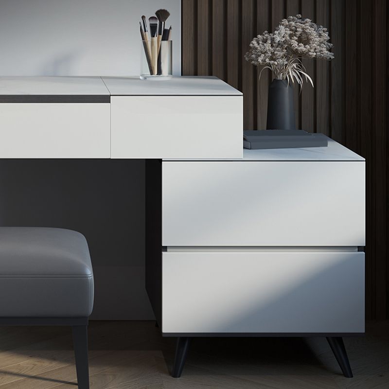 31.49" High Make-up Vanity Slate Vanity Set with Storage Drawers