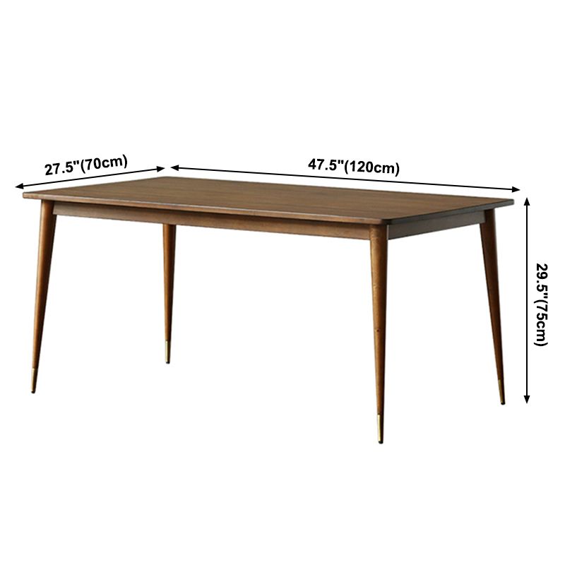 Rechthoek Ash houten tafel in bruine moderne eettafel met 4 poten voor restaurant