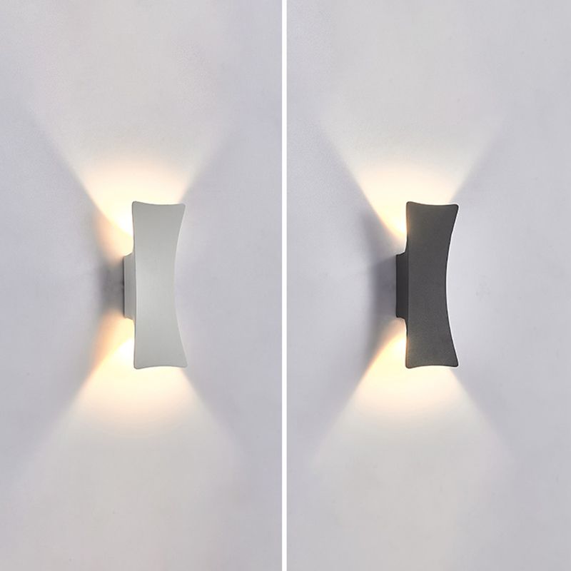 Moderne Aluminium Wandleuchten im Freien 2-Licht-Wandmontage für Garten