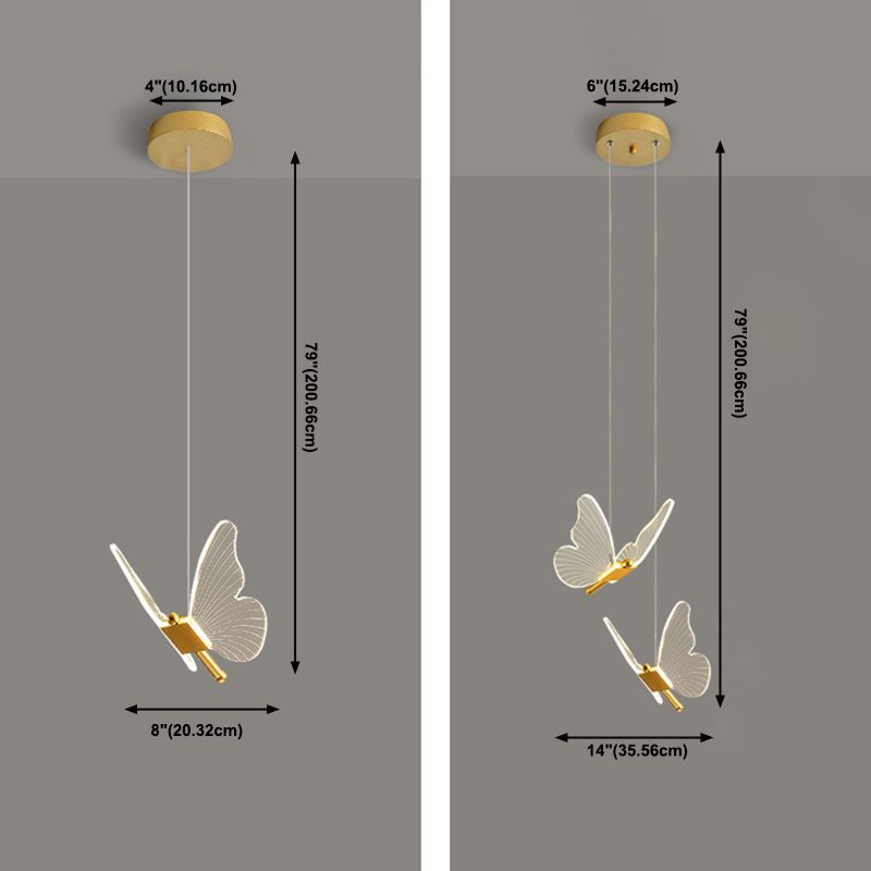 Moderner Stilfeuerleuchten Acryl -Multi -Lichter -Federbeleuchtung