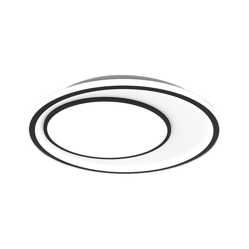 Metallo rotondo soffitto a incasso Nordic LED Flushmount Illuminazione in nero, 16,5 "/20,5" larghezza (la personalizzazione sarà di 7 giorni)