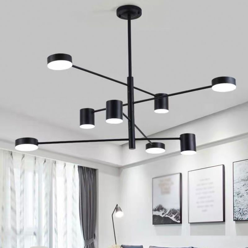 Metal Geometric Shape Chandelier Modern LED Chandelier Lamps for Bedroom